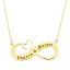  Collar personalizado DE ORO 18K INFINITO con CORAZÓN